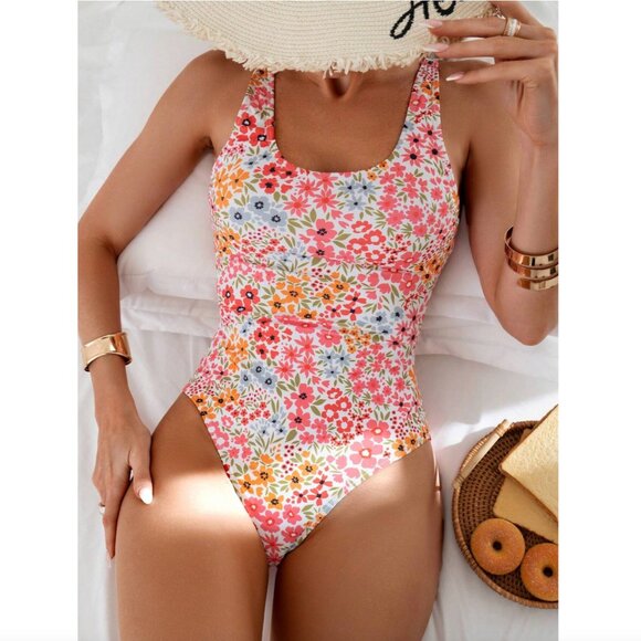 posh chronicles Other - Summer in Posh C 🔆 | Brise Fleurie Euro Style Blossom One Piece Retro Swimsuit